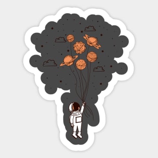 Spaceman floating Sticker